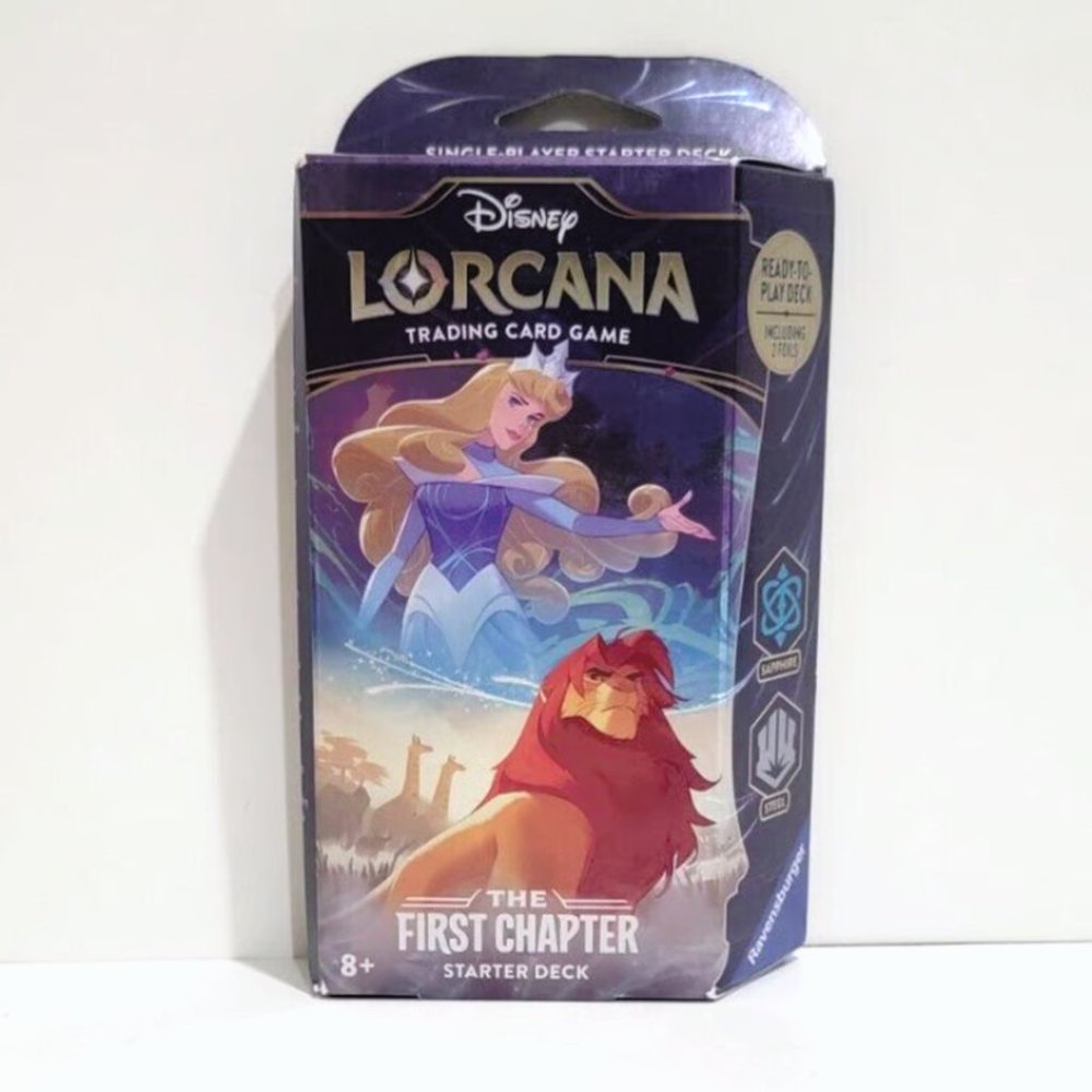 Disney Lorcana Sapphire/Steel First Chapter Starter Deck Aurora Simba - Picture 1 of 2